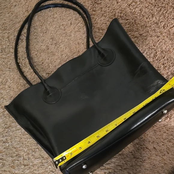 Patricia Nash Black Leather Tote with Double Strap Handles - Picture 13 of 15